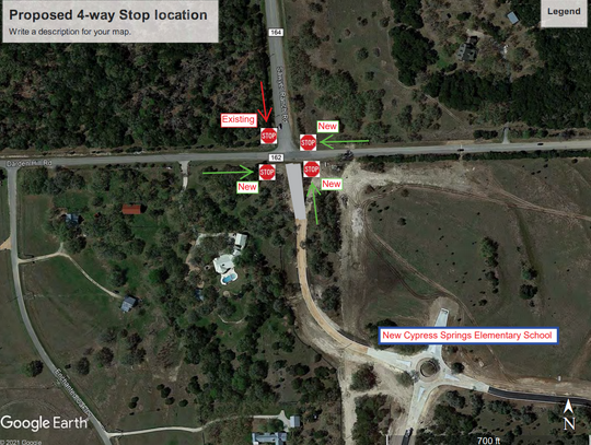 4-way stop approved at Cypress Springs Elementary 