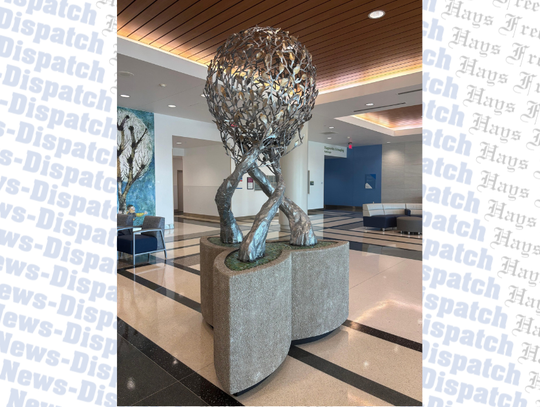 Artist displays second sculpture at Ascension Seton Hays