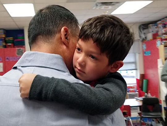 Blanco Vista student receives surprise visitor