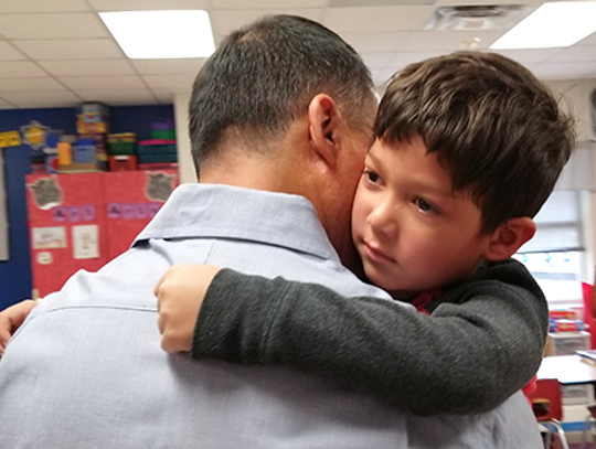 Blanco Vista student reunited with military parent