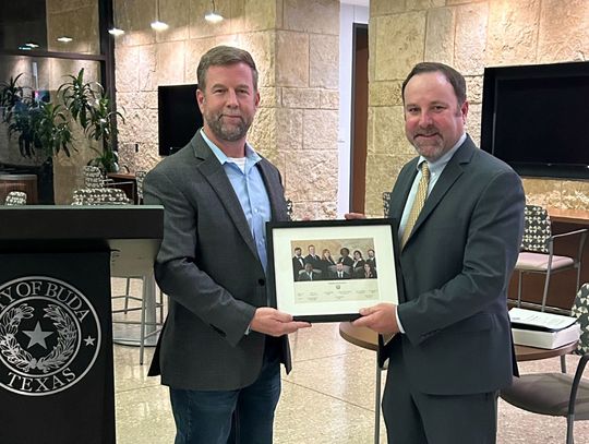 Buda honors Daugereau, swears in members