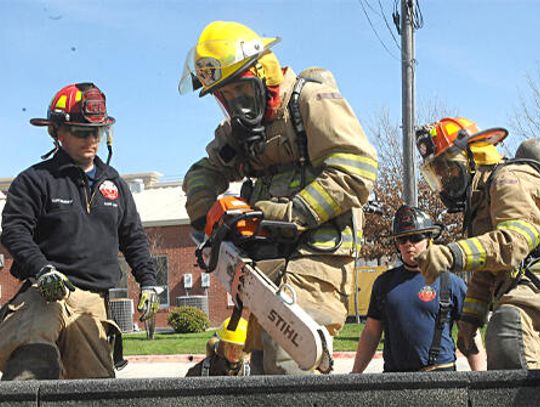 CTE firefighting students hone skills with eye to safety