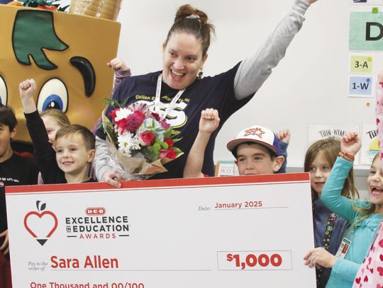 Cullen Elementary teacher surprised as finalist for Excellence in Education Award