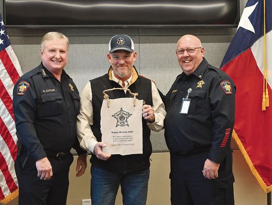 Deputy Herman Adair honored for 26-plus years of service at Hays County Sheriff's Office