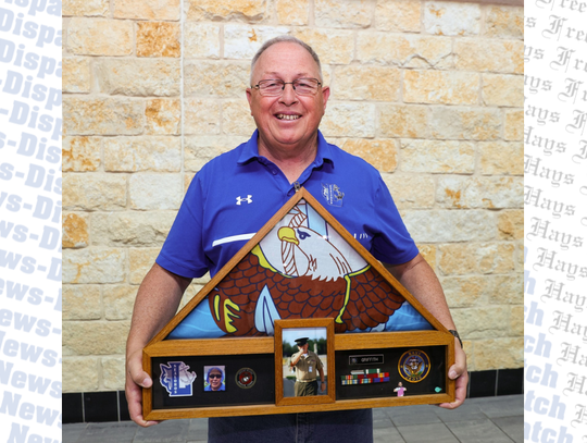 Hays CISD presents Coin of Excellence to NJRTOC instructor