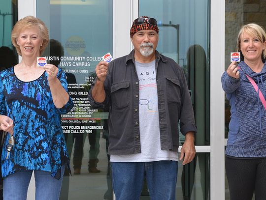 Hays citizens vote en masse