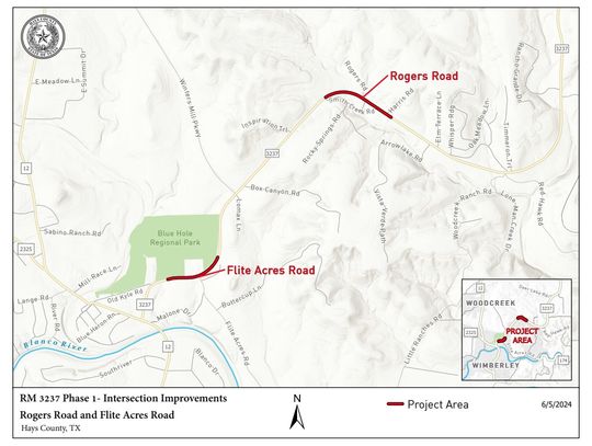 Hays County to begin RM 3237 intersection safety improvements