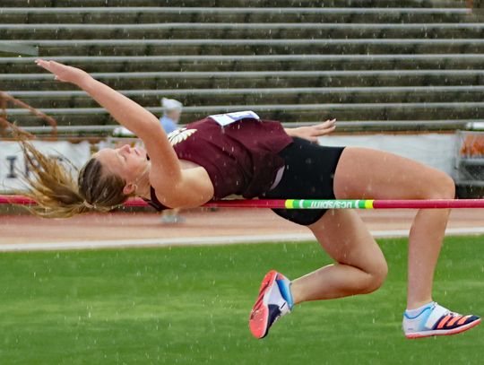High jumper finishes on high note