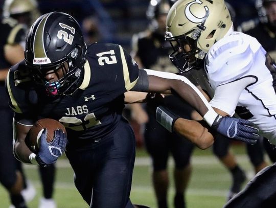 Jags crush Crockett 56-8 in first varsity home win