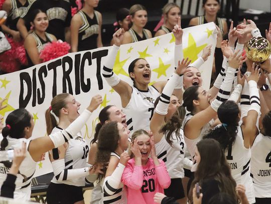 Johnson High School volleyball now district champions