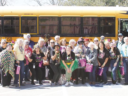 Kyle older adults join Mardi Gras Bus Crawl