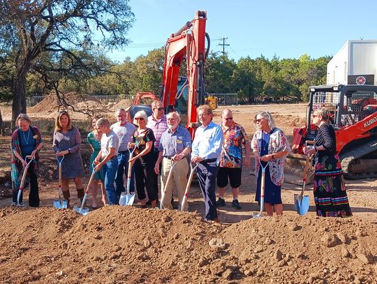 Library breaks ground on expansion in Wimberley
