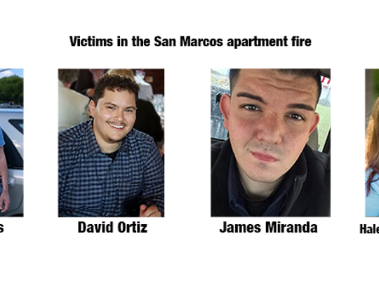 Officials identify four victims in deadly San Marcos fire