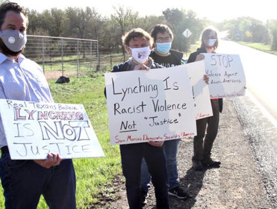 Protestors take a stand against Rep. Roy’s lynching comment