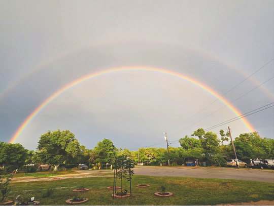Rainbows light up the Hill Country sky