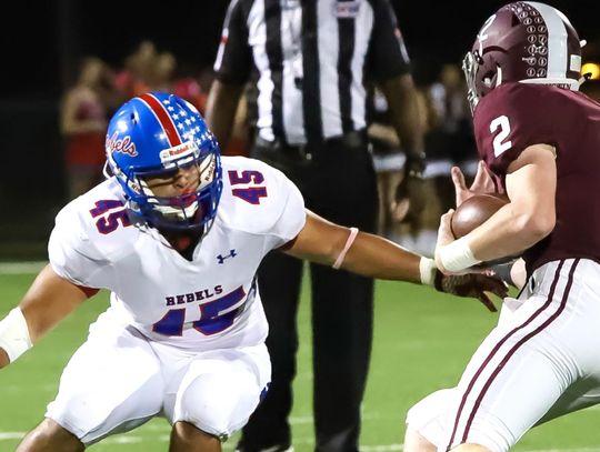 Rebel hold ’em  Late stop lifts Hays past Austin Maroons to stay undefeated