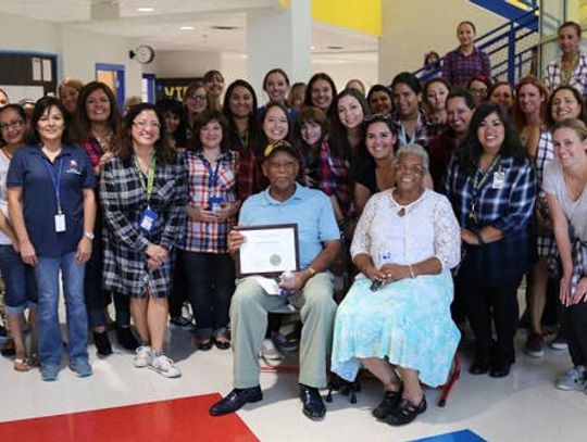Science Hall honors longtime crossing guard