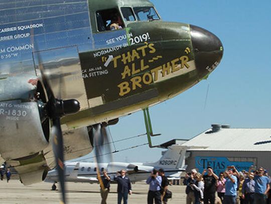 That's All Brother: Historic aircraft touches down in San Marcos
