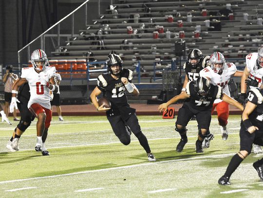 The Johnson High School Jaguars bucked by the Lake Belton Broncos