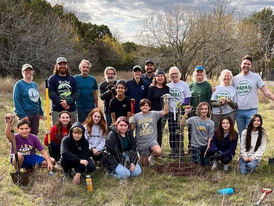 Trees planted at Blue Hole Regional Park