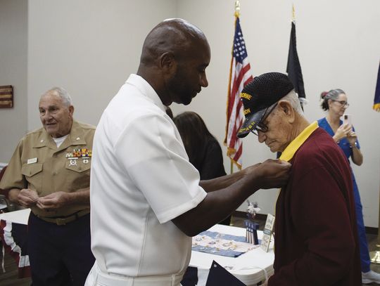Veterans receive pins of honor