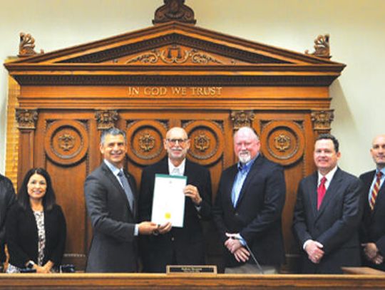 Walt Krudop honored for service to NHCESD #1