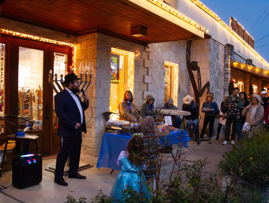 Wimberley lights menorah on third night of Hanukkah