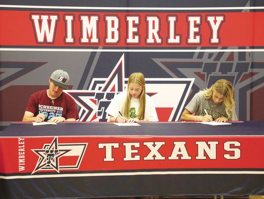 Wimberley seniors sign National Letters of Intent