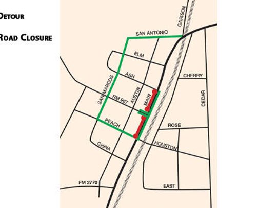 Work on Buda’s Main Street shifts to west side
