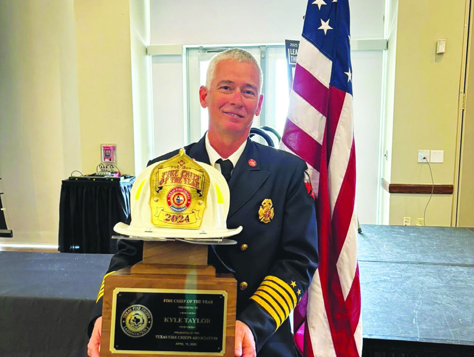 Kyle Ransom Fire Fighter Kyle fire chief receives 2024 Fire Chief of the Year award