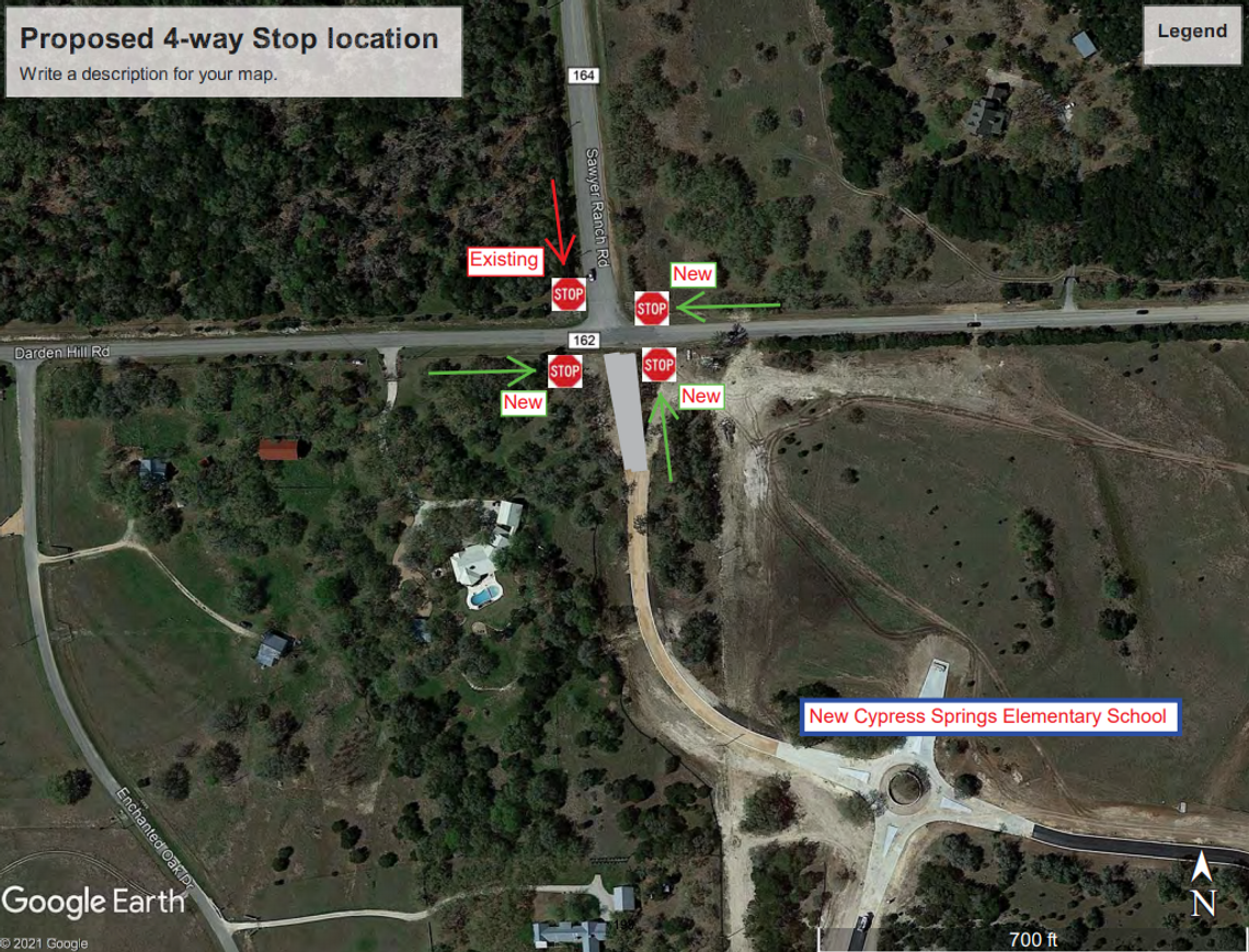 4-way stop approved at Cypress Springs Elementary 