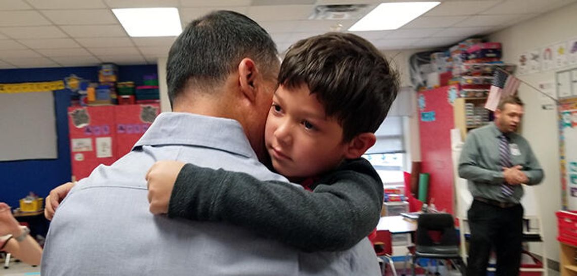 Blanco Vista student receives surprise visitor