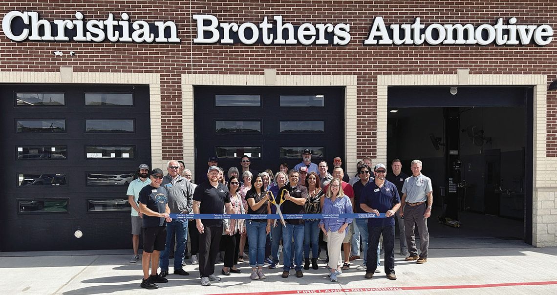 Christian Brothers Automotive cuts ribbon with Dripping Springs Chamber of Commerce