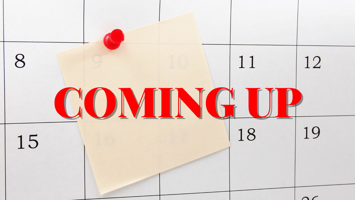 Coming Up: Week of 7/20