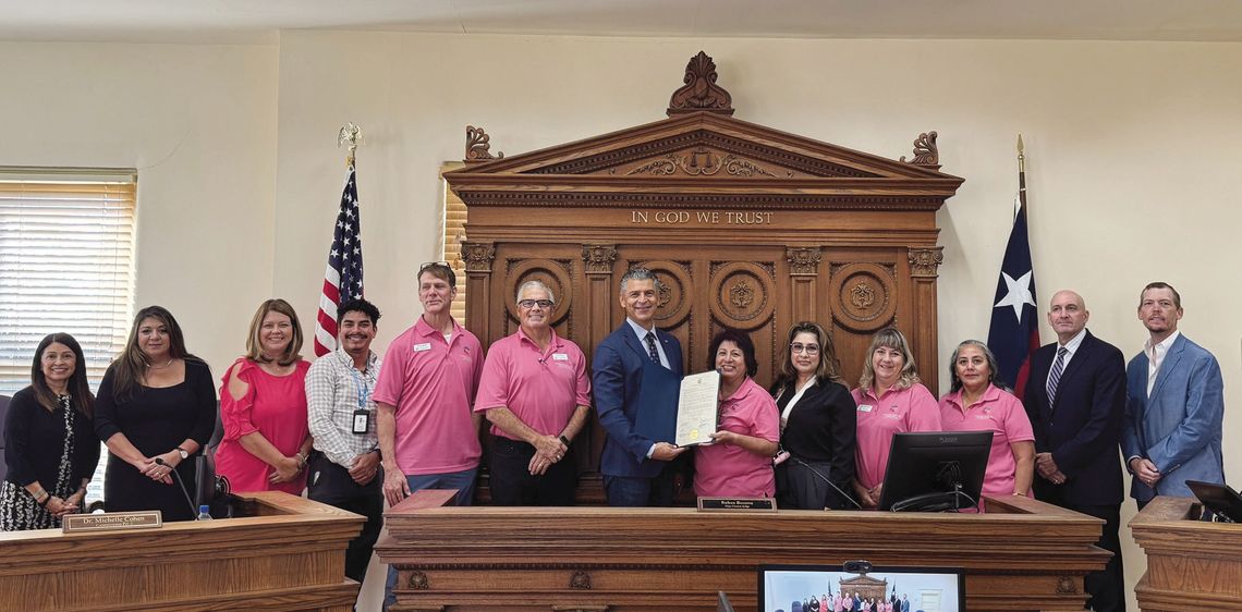 Commissioners go pink for breast cancer
