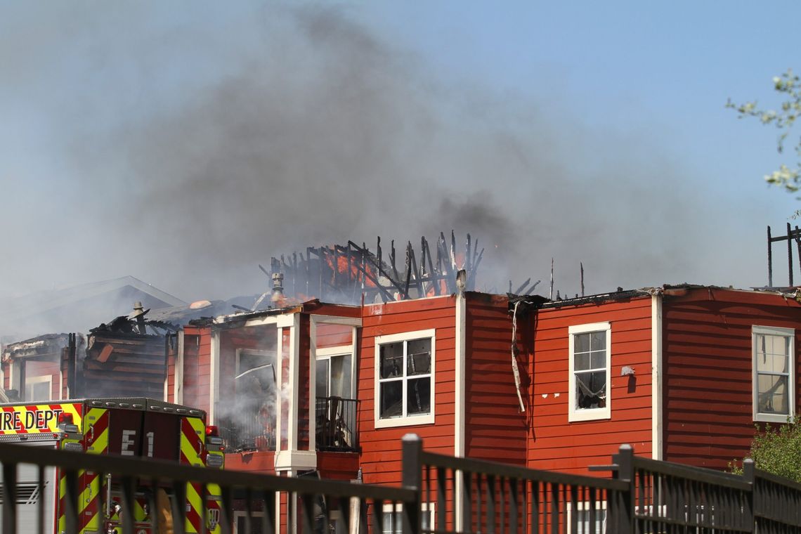 Crews battle major fire at apartment complex near Yarrington Road