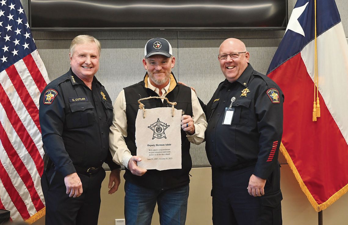 Deputy Herman Adair honored for 26-plus years of service at Hays County Sheriff's Office