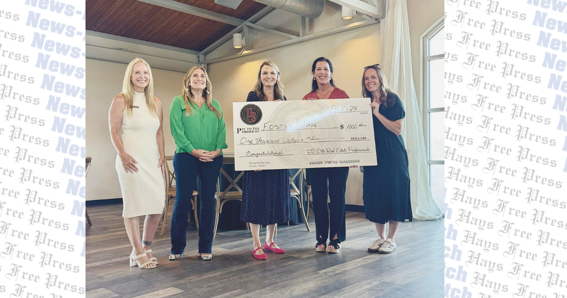 Dripping Springs Elite Real Estate Professionals donates $1K to Foster Village