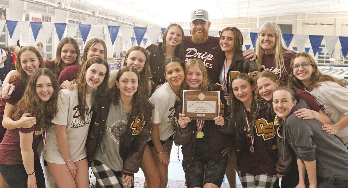 Dripping Springs High School girls aquatics team places second at district Dripping Springs High School girls aquatics team places second at district