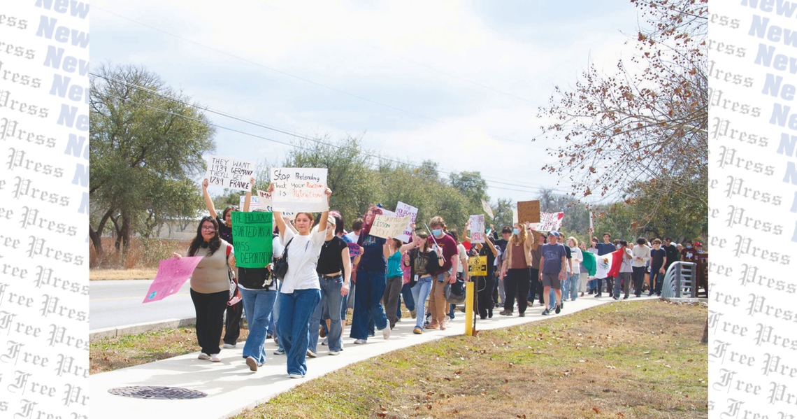 Dripping Springs High School students stage walkout