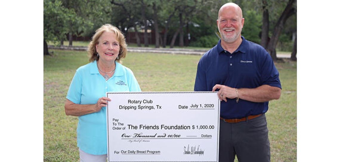 DS Rotary Club presents check to Friends Foundation
