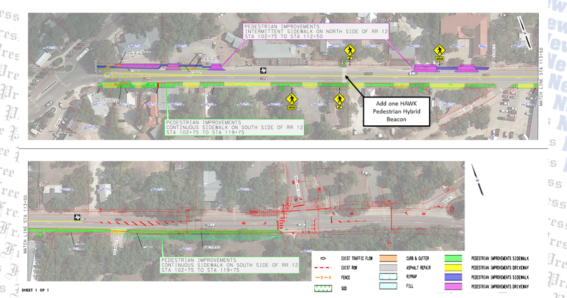 Wimberley City Council gets update on Ranch Road 12 Sidewalk Project