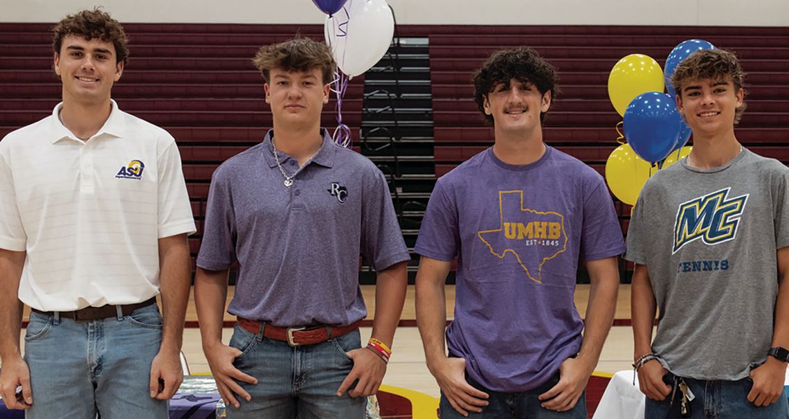 Four Dripping Springs High School student athletes sign National Letters of Intent