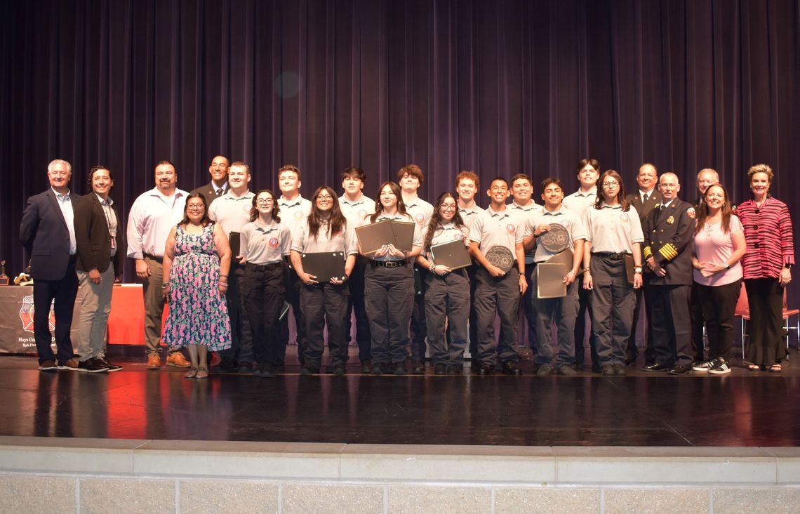 Fourteen cadets graduate from Hays CISD CTE Firefighter Program Fourteen cadets graduate from Hays CISD CTE Firefighter Program
