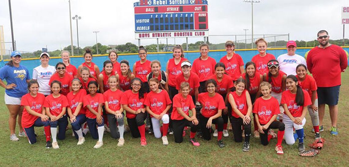 Having a ball at Rebel softball camp