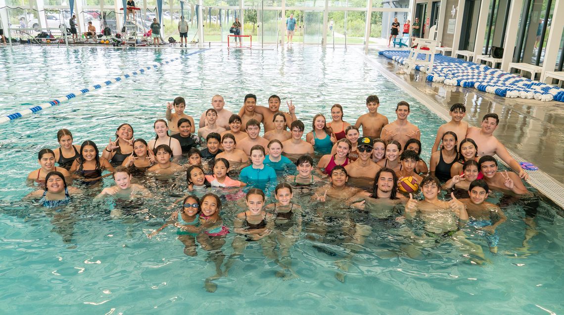 Hays CISD coaches host water polo clinic Hays CISD coaches host water polo clinic