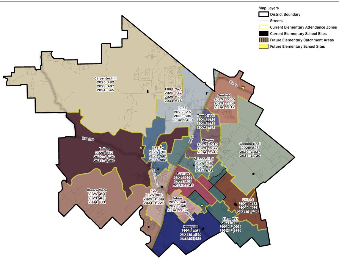 Hays CISD discusses final 2025-26 zoning map, considers May bond