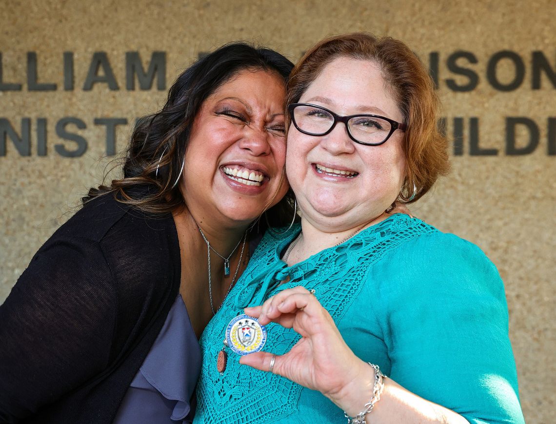 Hays CISD receptionist receives Coin of Excellence Hays CISD receptionist receives Coin of Excellence