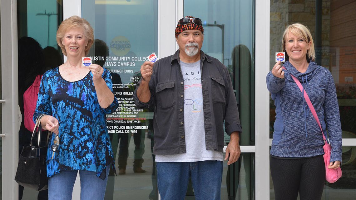 Hays citizens vote en masse