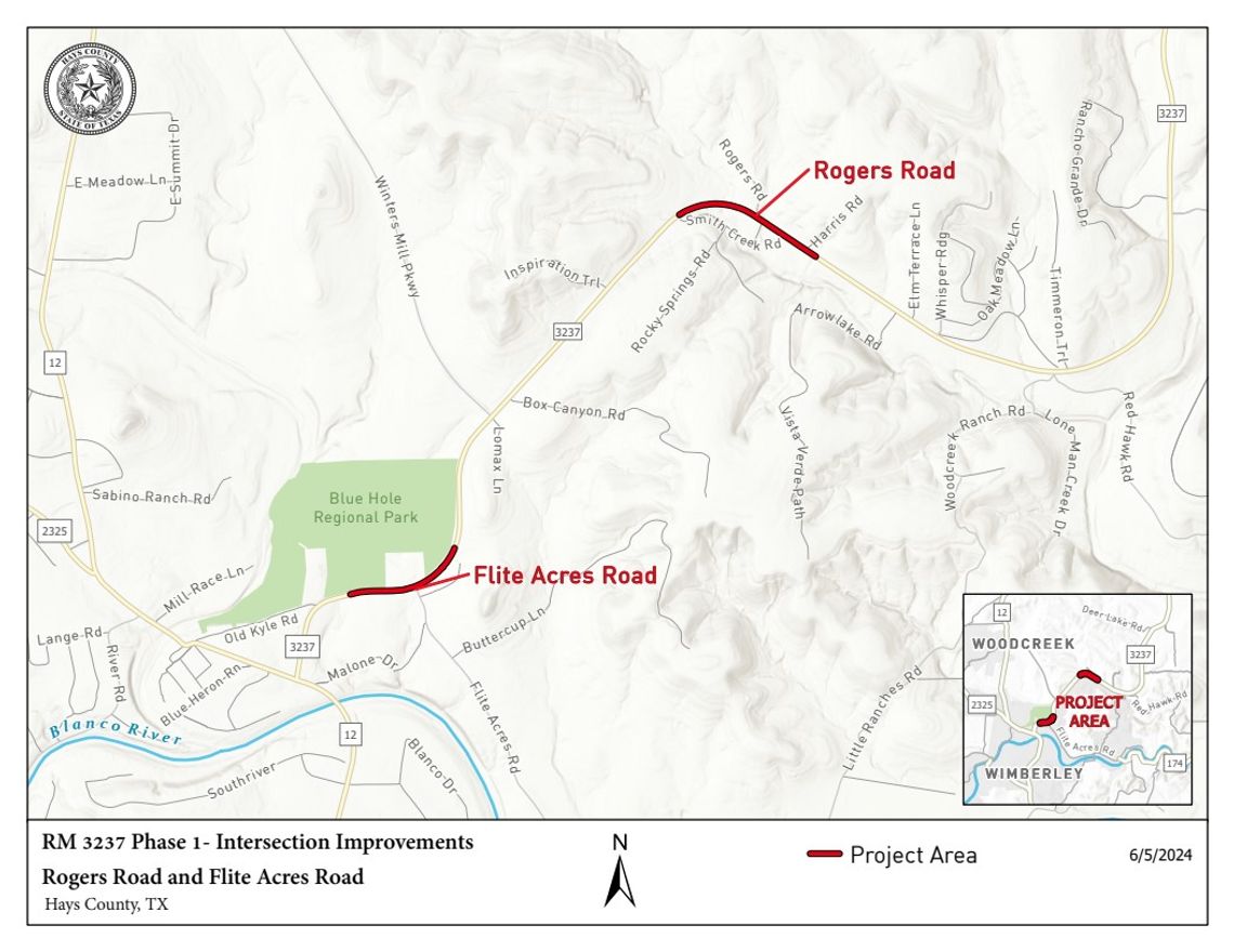Hays County to begin RM 3237 intersection safety improvements